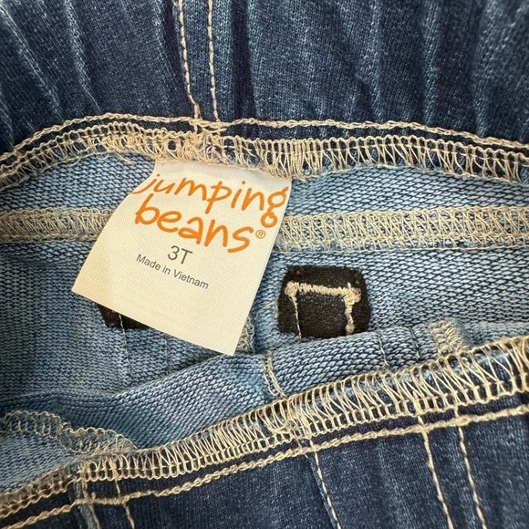 Toddler Girls 3T Dark Blue Jumping Beans Jeggings Light Distress Jeans Leggings - Picture 2 of 3